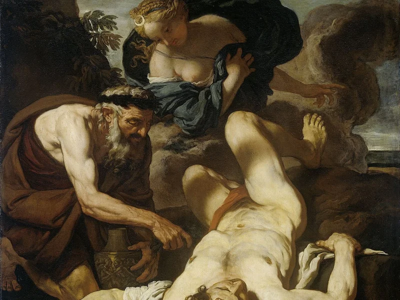 1632-Johann Carl Loth o Carlo Lotti - Selene ed Endimione